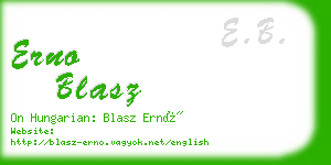 erno blasz business card